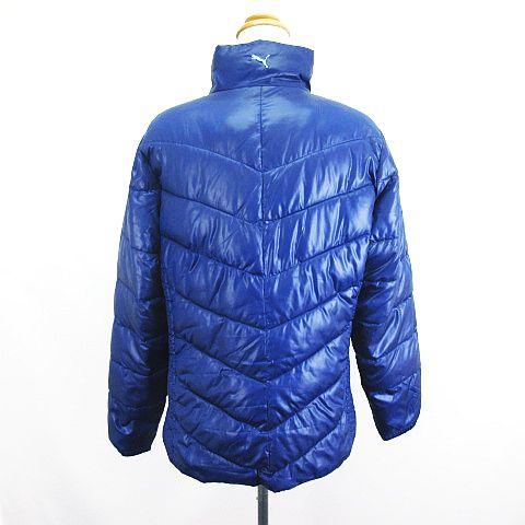 PUMA プーマ 長袖 中綿 ジャケット ブルー ゴルフ メンズ ロゴ柄 PUMA