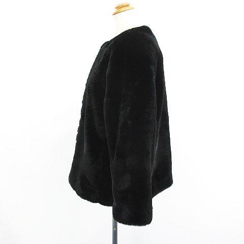 GAP（ギャップ） ファージャケット アウター 長袖 ノーカラー フェイク 