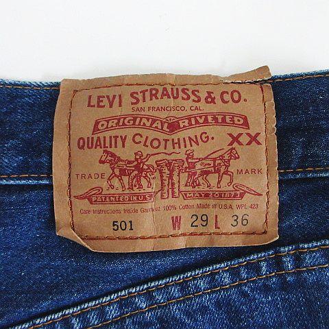 【中古】リーバイス 501 ジーンズ ストレート ボタンフライ 米国製 刻印555 セルビッチ 29 インディゴ ※EKM メンズ Levi's（リーバイス） Levi's 501 デニム ジーンズ ボトムス