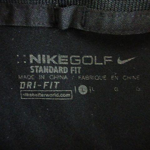ナイキゴルフ NIKE GOLF ポロシャツ 半袖 DRI-FIT ロゴ L ブラック