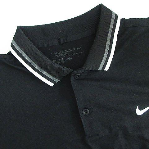 ナイキゴルフ NIKE GOLF ポロシャツ 半袖 DRI-FIT ロゴ L ブラック