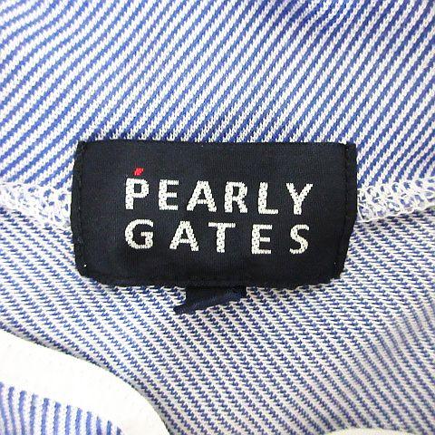 パーリーゲイツ  ストライプ　ブルゾン パーリーゲイツ ジャケット アウター 長袖 ジップアップ ロゴ 斜め