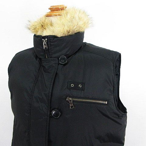 【美品】ラルフローレン☆レディース 襟リアルファー付き ダウンベスト 黒 POLO RALPH LAUREN（ポロ・ラルフローレン） ラルフローレン RALPH