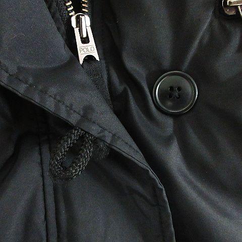 【美品】ラルフローレン☆レディース 襟リアルファー付き ダウンベスト 黒 美品】ラルフローレン☆レディース 襟リアルファー付き ダウンベスト