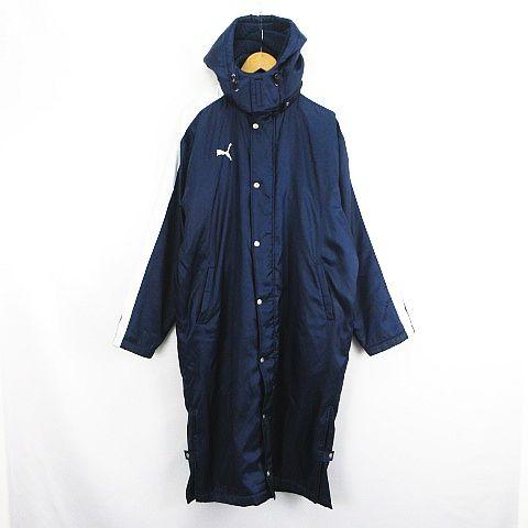 PUMA（プーマ） ベンチコート アウター 長袖 フード ロング丈 ロゴ 裏