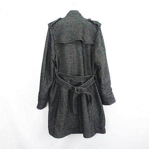 【中古】VENTI CAPPOTTI VENTI CAPPELLI コート 長袖 ロング丈 ツイード イタリア製 50 ブラック ※EKM メンズ VENTI CAPPOTTI CAPPELLI コート アウター 長袖 ロング丈 ツイード