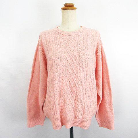 未使用品 BRICOLAGE ニット セーター 長袖 丸首 ケーブル編み LL