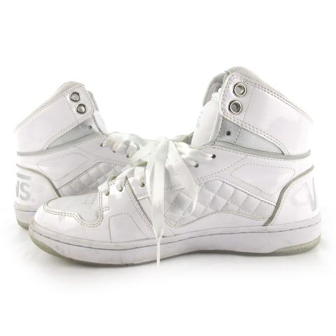中古 バンズ Vans スニーカー ハイカット スウィッシュ V4400lux 白 ホワイト エナメル 24 5ｃｍ Us6h 靴 レディース ベクトル 古着 121 ブランド古着販売のベクトル 通販 Yahoo ショッピング