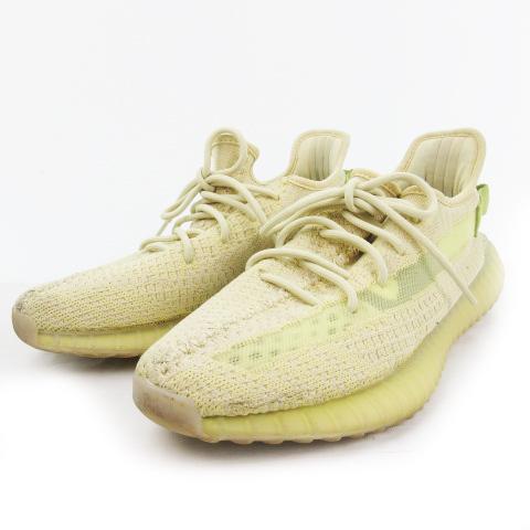 保証書付 中古 アディダス Adidas スニーカー Yeezy Boost 350 V2 Flax イージーブースト フラックス Fx9028 Us9 27ｃｍ ベージュ ライトグリーン 靴 メンズ 海外最新 Clearchannel Com Br