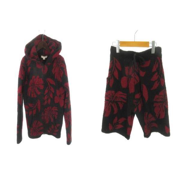 現金特価 ロンハーマン Ron Herman Barefoot Dreams セットアップ 上下 パーカー ショートパンツ ハーフ ショーツ ボタニカル柄 花柄 ワインレッド ブラック S 最安値 Zoetalentsolutions Com