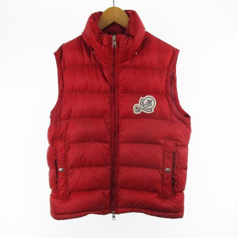 中古 モンクレール Moncler ダウンベスト 2 ジェール Gers レッド ジレ ジェール D 赤 レッド 2 18aw