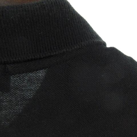 フェンディ FENDI uomo ポロシャツ 半袖 ロゴ 刺繍 黒 ブラック 48 （有）アトラス 鹿の子  メンズ｜vectorpremium｜06