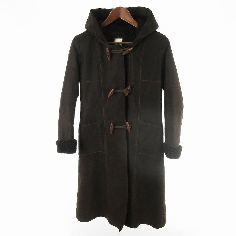 最安値 mando ダッフルコート マンド mando ダッフルコート ロング フード 裏地 羊革 ムートン ボア