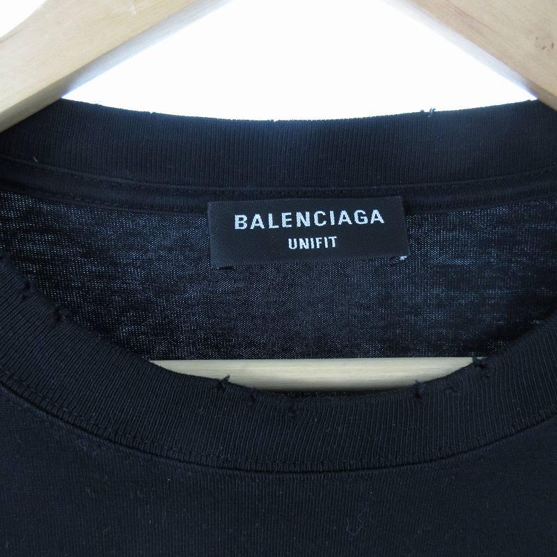 バレンシアガ21AW エンブロイダリーロゴ Tシャツオーバーサイズ