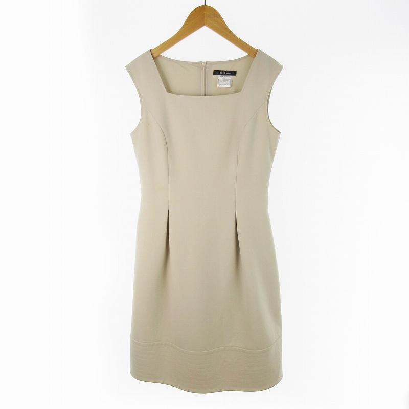 Rene ベージュ✖️ホワイト　ワンピース　ルネ 中古・古着通販】Rene (ルネ) ワンピース ベージュ サイズ:38