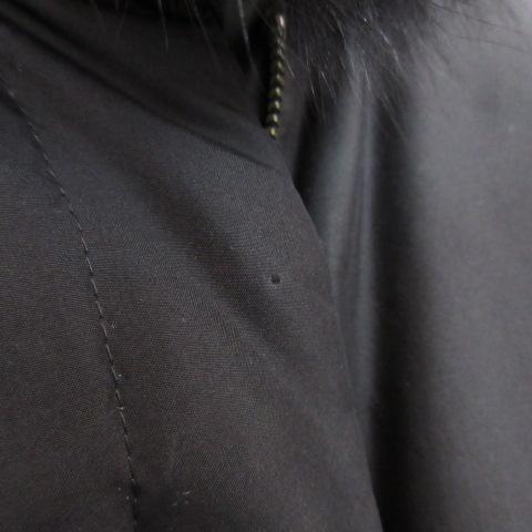 【中古】ルネ Rene ダウンコート ロング フォックスファー 6638400 黒 ブラック シルク 36 アウター レディース Rene（ルネ） ダウンコート ロング フォックスファー 6638400 黒