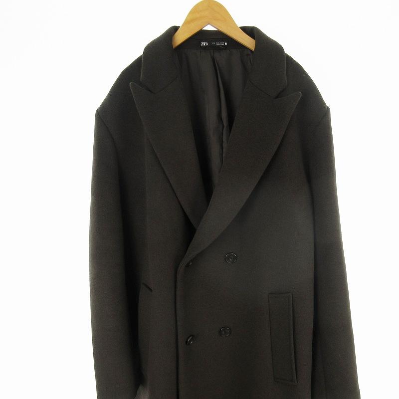 ザラマン ZARA MAN カシミヤ混 ダブルブレストコート チェスター