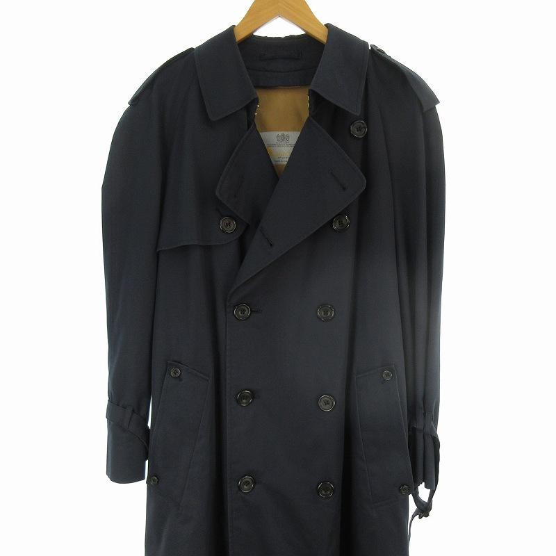 希少80s Aquascutum トレンチコート チェック 英国製 XL〜XXL