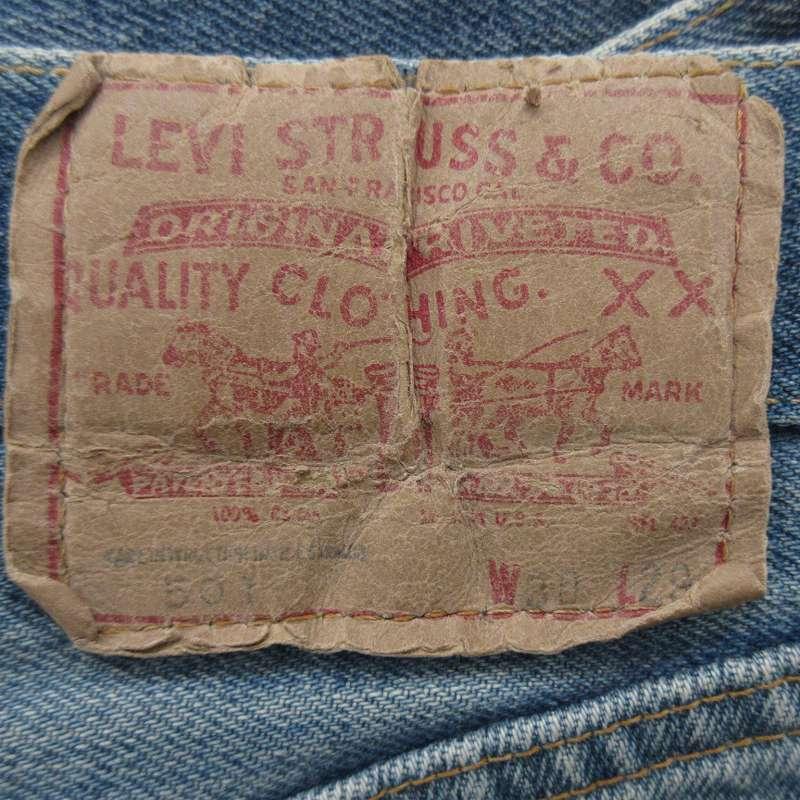 【中古】リーバイス Levi's 501 66前期 70S デニムパンツ ジーンズ Gパン ボタン裏刻印6 縦落ち W30 L29 インディゴ USA Levi's（リーバイス） Levi's 501 66前期 70S デニムパンツ ジーンズ G