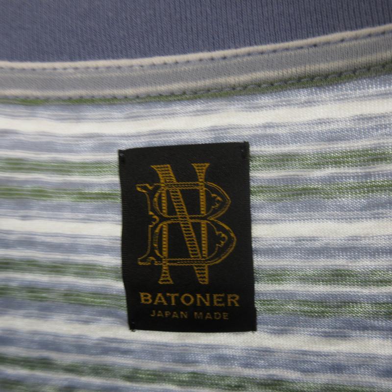 25SS バトナー BATONER ハンドドローイング ボーダー Tシャツ 半袖 