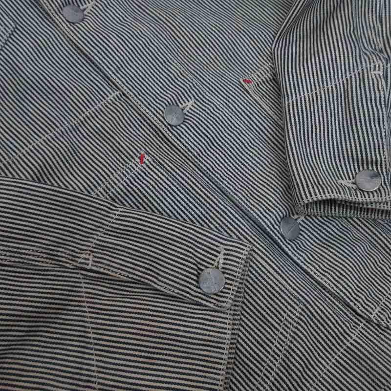 【中古】カーハート carhartt state coat ステート コート カバーオール ワーク ジャケット ヒッコリー  1014427 M カーハート carhartt state coat ステート コート カバーオール ワーク