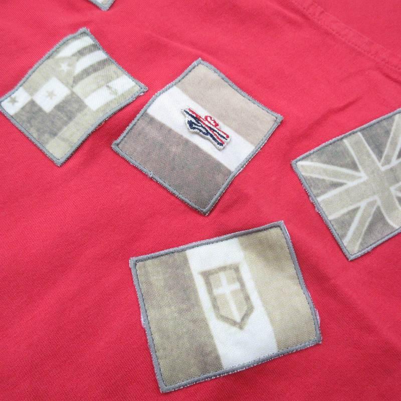 【中古】未使用品 モンクレール MONCLER GRENOBLE グルノーブル Tシャツ 半袖 クルーネック ワッペン 国旗 柄  M MONCLER（モンクレール） 未使用品 MONCLER GRENOBLE グルノーブル T