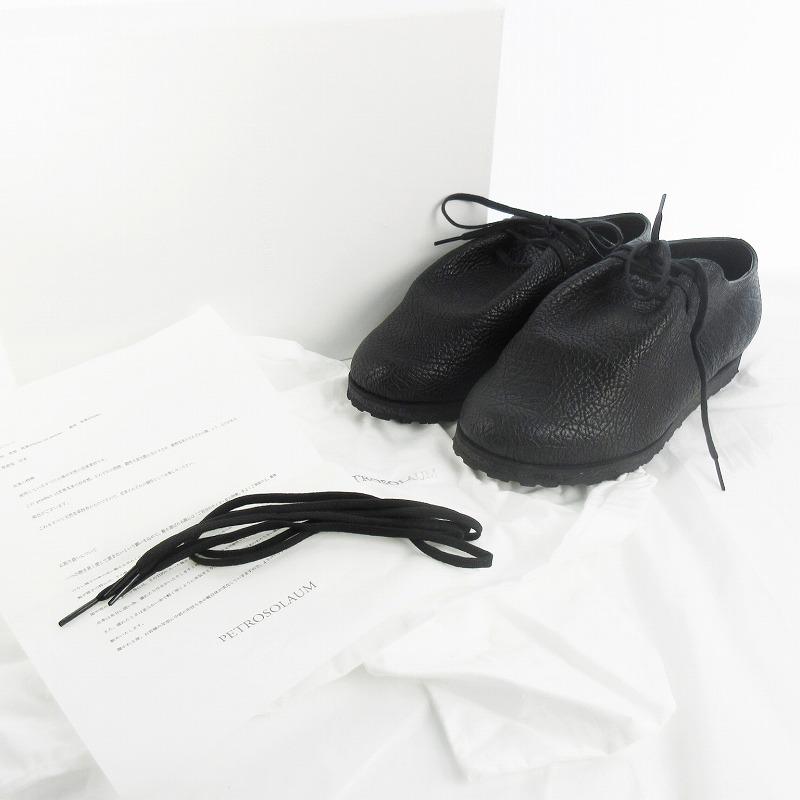PETROSOLAUM ブラックドレスシューズ 40 Petrosolaum Tyroleen Shoes, Black | Glasswing Shop