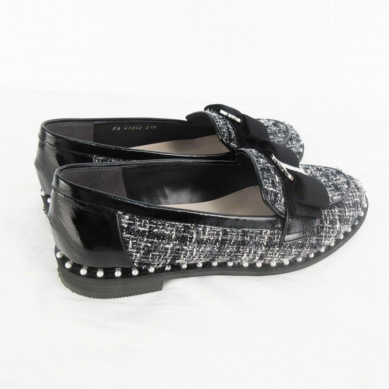 【美品】DIANAダイアナ 黒 革靴パテントローファーパールリボンスタッズ 靴・バッグのダイアナ通販サイト ｜ FA41342: シューズ 【dianashoes.com】