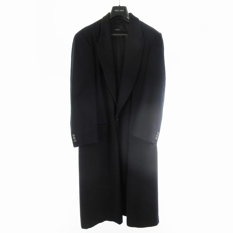 カシミヤ100コート　ジョルジオアルマーニ　メンズ ジョルジオアルマーニ GIORGIO ARMANI カシミヤ100％ チェスターコート