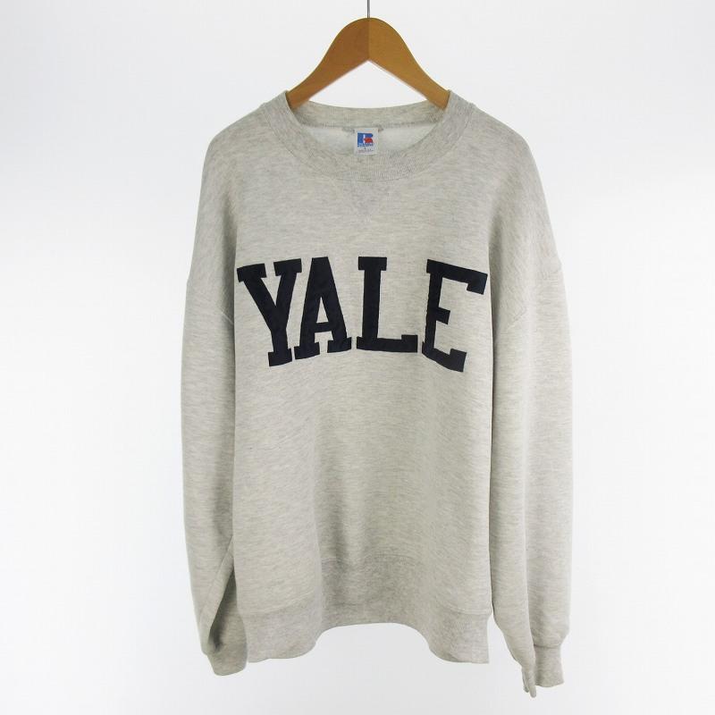 【中古】ラッセル RUSSELL ATHLETIC アスレチック 80’S 90’S トレーナー スウェット YALE イエール ロゴ 前V L 裏起毛 ラッセル RUSSELL ATHLETIC アスレチック 80'S 90'S トレーナー