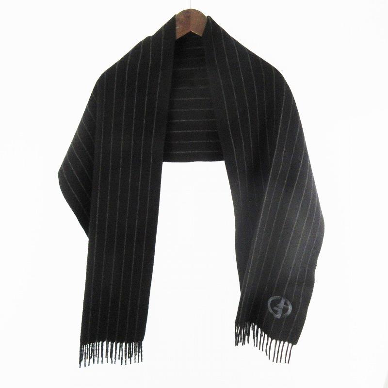 ジョルジオアルマーニGIORGIOARMANIカシミヤ100%ストールマフラー ジョルジオアルマーニ GIORGIO ARMANI カシミヤ100％ マフラー ロゴ