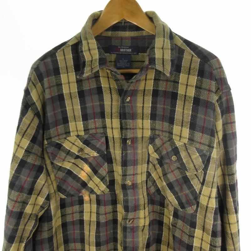 ファイブブラザー FIVE BROTHER 90'S USA製 ネルシャツ 長袖 チェック