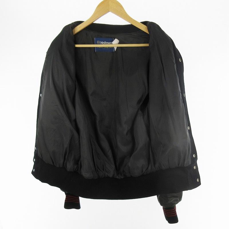 90s USA製 HOLLOWAY ホロウェイ L スタジャン ブルゾン ジャケット