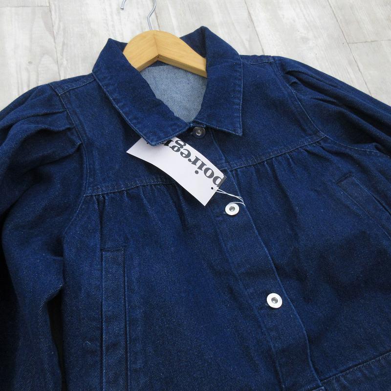 未使用品 poiregnee ポワニエ パフスリーブ デニムジャケット Gジャン 