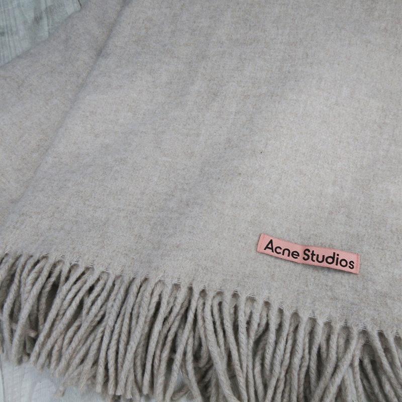 acne studios ストール 大判マフラー ベージュ　オートミール アクネ ストゥディオズ Acne Studios 大判 マフラー 200cm×70cm