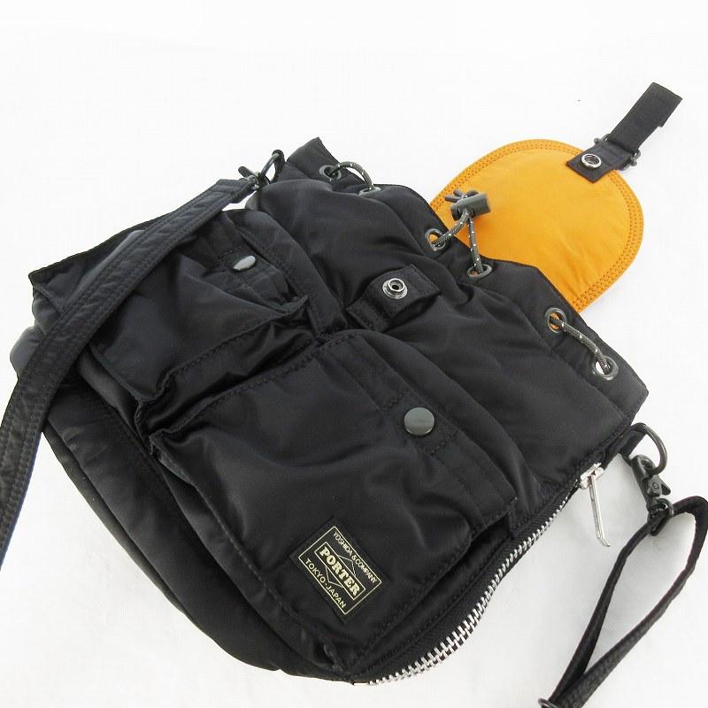 ニ層式 タンカー ポーター PORTER ショルダーバッグ 黒 PORTER ポーター タンカー サックパック TANKER SACKPACK 622-01628