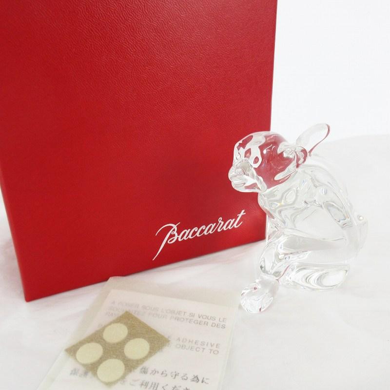 バカラ Baccarat 猿 申 クリスタル ガラス クリア オブジェ 置物