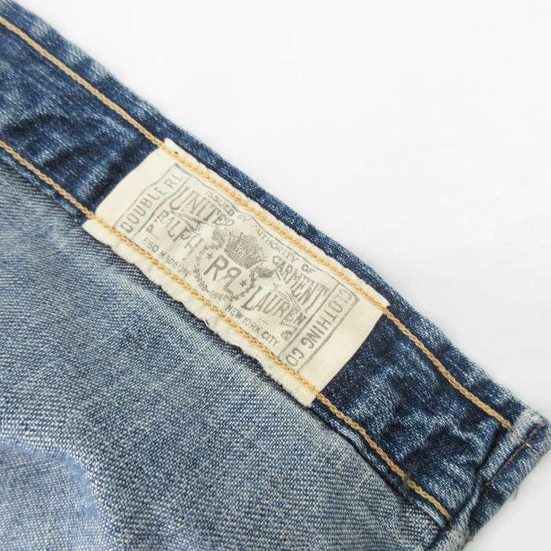 ダブルアールエル RRL XS デニム ウエスタン シャツ 長袖 コンチョ