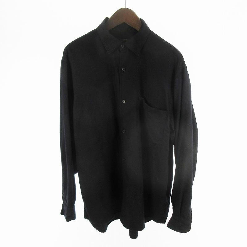 コモリ 24AW 2 カシミヤ シルク 製品染め シャツ 長袖 ポケット コモリ COMOLI 24AW 2 カシミヤ シルク 製品染め シャツ 長袖 ポケット