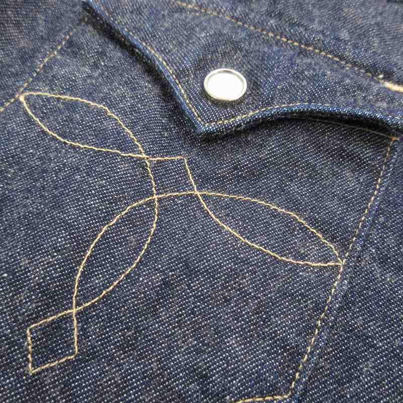 ダブルアールエル RRL XS デニム ウエスタン シャツ 長袖 コンチョ