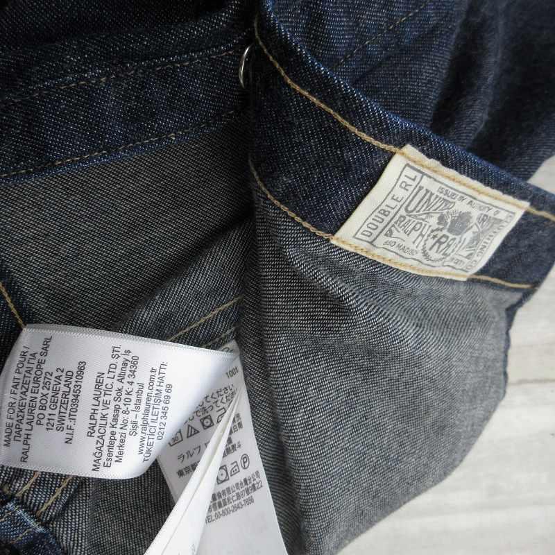 ダブルアールエル RRL XS デニム ウエスタン シャツ 長袖 コンチョ