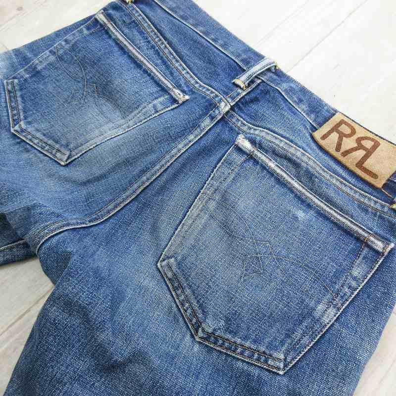 ダブルアールエル RRL W29 USA製 SLIM STRAIGHT デニムパンツ
