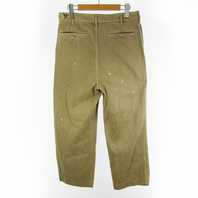 オーラリー AURALEE 26SS 3 GARMENT-DYED FINX LIGHT CHINO ONE-TUCK WIDE PANTS チノパンツ A26SP02LF ワイド ベージュ コットン ボトムスの画像