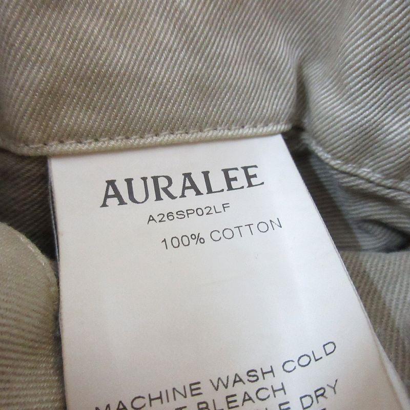 オーラリー AURALEE 26SS 3 GARMENT-DYED FINX LIGHT CHINO ONE-TUCK WIDE PANTS チノパンツ A26SP02LF ワイド ベージュ コットン ボトムスの画像
