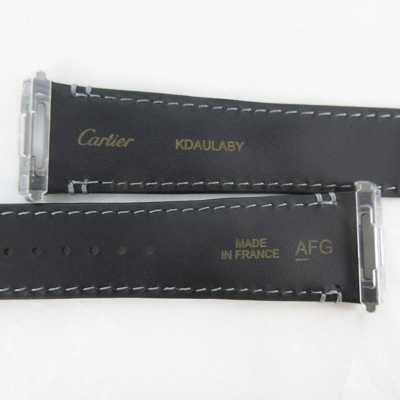 カルティエ 純正アリゲーターベルト　ブラック Cartier（カルティエ） 未使用品 純正 アリゲーター レザー 革ベルト