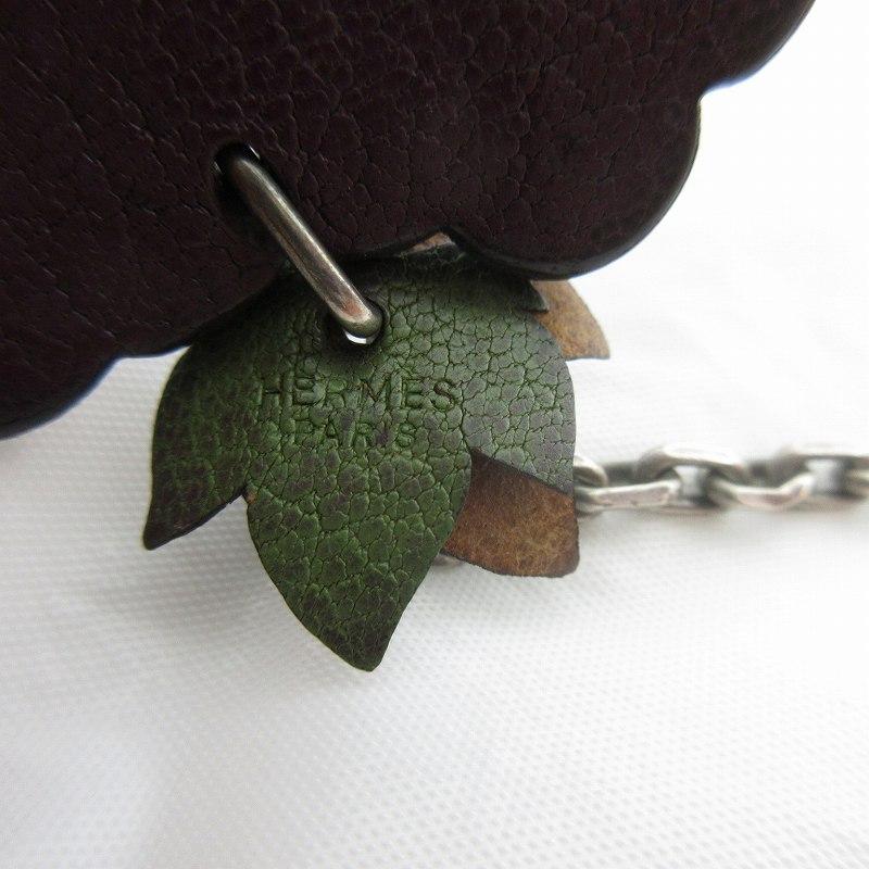 エルメスHERMES ブドウレザーキーホルダー HERMES（エルメス） ぶどう グレープ フルーツポルトクレ レザー