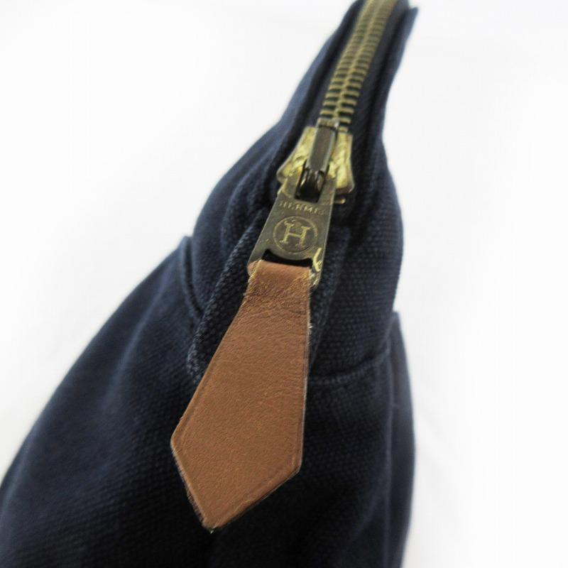 HERMES（エルメス） ボリード ポーチ MM キャンバス コットン レザー 