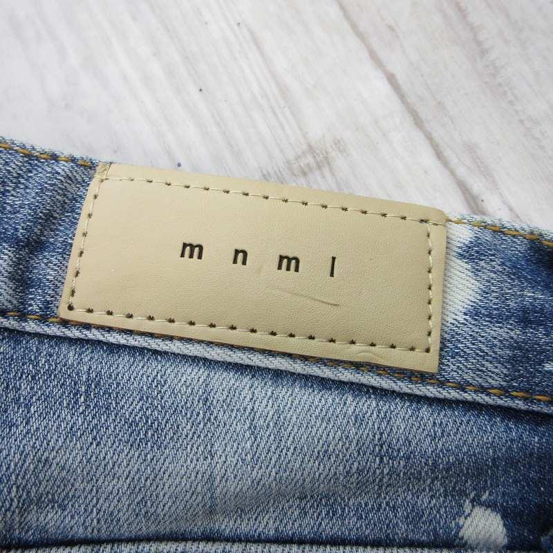 ミニマル mnml 30 デニムパンツ ジーンズ スキニー スリム ダメージ