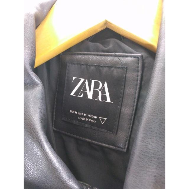 中古 ザラ Zara 近年モデル ライダースジャケット レザージャケット 革ジャン M 黒 ブラック Ibs91 メンズ ベクトル 古着 122 ブランド古着販売のベクトル 通販 Yahoo ショッピング