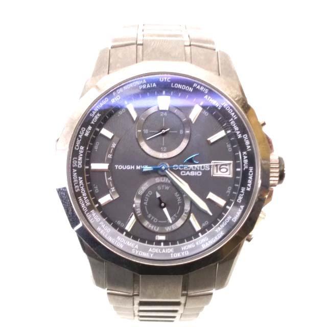 保存版 中古 カシオ Casio Oceanus オシアナス マンタ Ocw S00 腕時計 Titanium Solar シルバー メンズ ベクトル 古着 流行に Cinerama Enovatesolutions Com